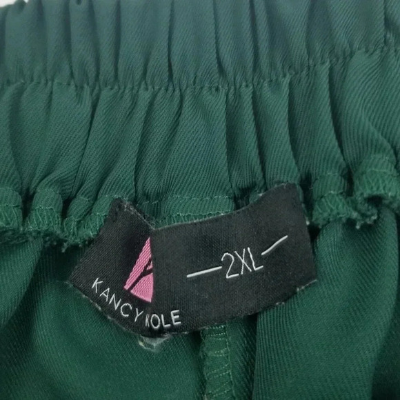 Kancy Kole Bundle Women's High-waisted Flared Skirts Beige, Navy Blue, Green 2X - Picture 5 of 16